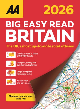 Cover image for 9780749584306 - AA Big Easy Read Atlas Britain 2026