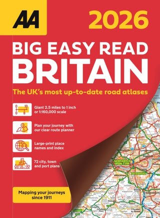 Cover image for 9780749584313 - AA Big Easy Read Atlas Britain 2026