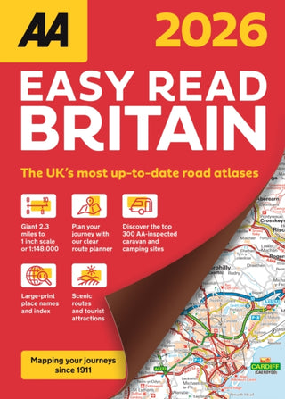 Supplemental image for 9780749584344 - AA Easy Read Atlas Britain 2026
