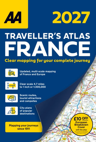 Cover image for 9780749584573 - AA Traveller’s Atlas France 2027