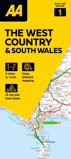 Cover image for 9780749584641 - AA Road Map The West Country & South Wales