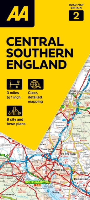 Cover image for 9780749584658 - AA Road Map Central Southern England