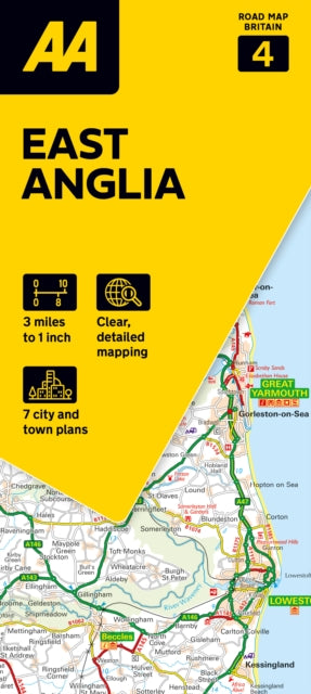 Cover image for 9780749584672 - AA Road Map East Anglia