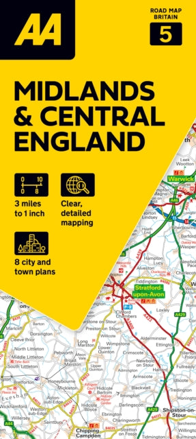 Cover image for 9780749584689 - AA Road Atlas Midlands & Central England