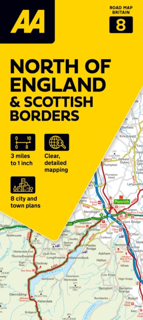Cover image for 9780749584719 - AA Road Map North of England & Scottish Borders