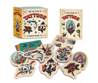 Cover image for 9780762485987 - For the Love of Tattoos: A Wooden Magnet Set