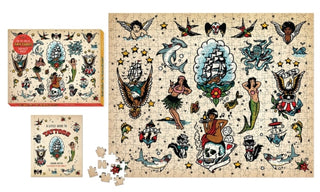 Cover image for 9780762485994 - For the Love of Tattoos 500-Piece Puzzle