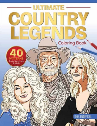 Cover image for 9780764370571 - Ultimate Country Legends Coloring Book