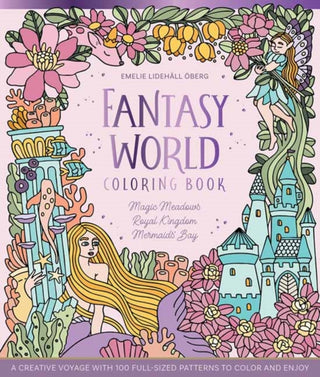 Cover image for 9780764370670 - Fantasy World Coloring Book MAGIC MEADOWS - ROYAL KINGDOM - MERMAIDS’ BAY