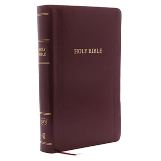 Cover image for 9780785215486 - KJV Holy Bible: Personal Size Giant Print with 43,000 Cross References, Burgundy Leather-Look, Red Letter, Comfort Print: King James Version