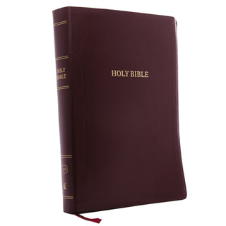 Cover image for 9780785215622 - KJV Holy Bible: Super Giant Print with 43,000 Cross References, Burgundy Leather-look, Red Letter, Comfort Print: King James Version
