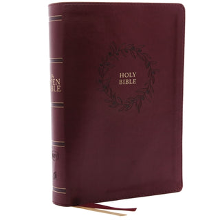 Cover image for 9780785222989 - The KJV Open Bible: Complete Reference System, Burgundy Leathersoft, Red Letter, Comfort Print: King James Version