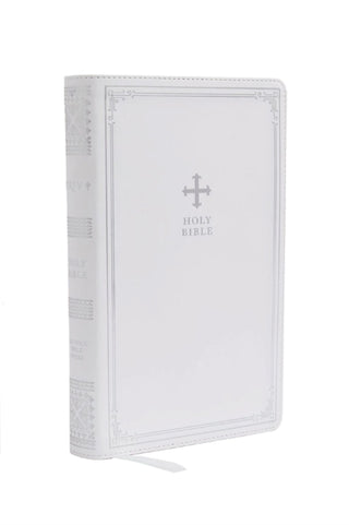 Cover image for 9780785230380 - NRSV Catholic Edition Gift Bible, White Leathersoft (Comfort Print, Holy Bible, Complete Catholic Bible, NRSV CE)