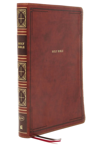 Cover image for 9780785231646 - KJV Holy Bible: Giant Print Thinline Bible, Brown Leathersoft, Red Letter, Comfort Print: King James Version