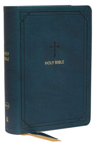 Cover image for 9780785233459 - NKJV, End-of-Verse Reference Bible, Compact, Leathersoft, Teal, Red Letter, Comfort Print