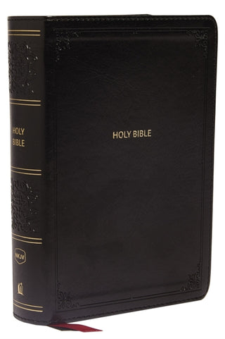 Cover image for 9780785233534 - NKJV, End-of-Verse Reference Bible, Compact, Leathersoft, Black, Red Letter, Comfort Print