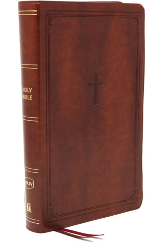 Supplemental image for 9780785233596 - NKJV, End-of-Verse Reference Bible, Personal Size Large Print, Leathersoft, Brown, Red Letter, Comfort Print