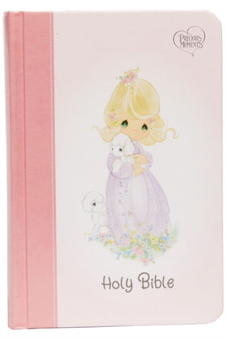 Cover image for 9780785238621 - NKJV, Precious Moments Small Hands Bible, Hardcover, Pink, Comfort Print