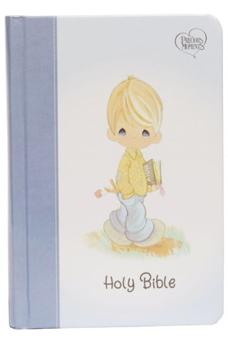 Cover image for 9780785238638 - NKJV, Precious Moments Small Hands Bible, Hardcover, Blue, Comfort Print