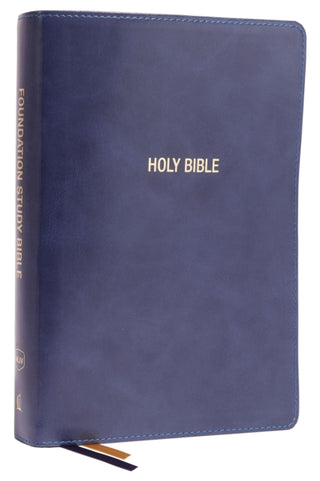 Cover image for 9780785261322 - NKJV, Foundation Study Bible, Large Print, Leathersoft, Blue, Red Letter, Thumb Indexed, Comfort Print