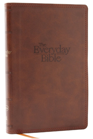 Cover image for 9780785263029 - NKJV, The Everyday Bible, Brown Leathersoft, Red Letter, Comfort Print