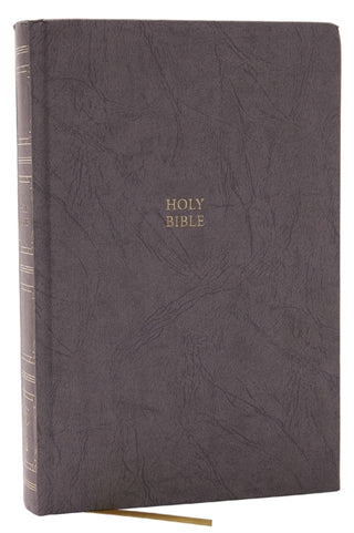 Cover image for 9780785290308 - KJV Holy Bible: Paragraph-style Large Print Thinline with 43,000 Cross References, Gray Hardcover, Red Letter, Comfort Print: King James Version