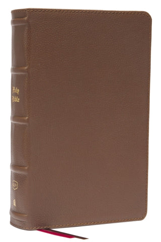 Cover image for 9780785291152 - KJV Holy Bible: Large Print Single-Column with 43,000 End-of-Verse Cross References, Brown Genuine Leather, Personal Size, Red Letter, Comfort Print: King James Version