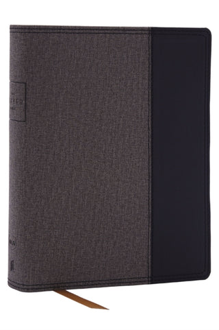Cover image for 9780785291190 - The Prayer Bible: Pray God’s Word Cover to Cover (NKJV, Black/Gray Leathersoft, Red Letter, Comfort Print)