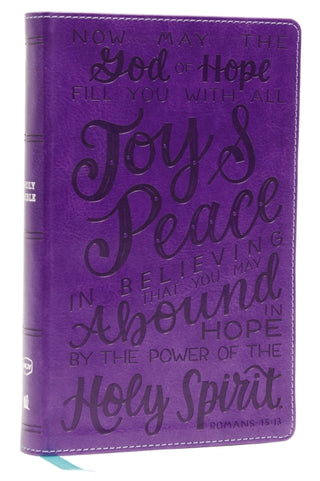 Cover image for 9780785291480 - NKJV, Holy Bible for Kids, Verse Art Cover Collection, Leathersoft, Purple, Comfort Print