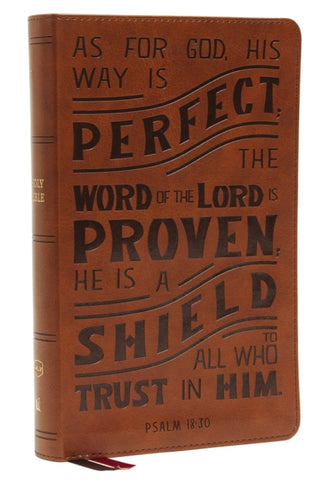 Cover image for 9780785291589 - NKJV, Personal Size Reference Bible, Verse Art Cover Collection, Leathersoft, Tan, Red Letter, Comfort Print
