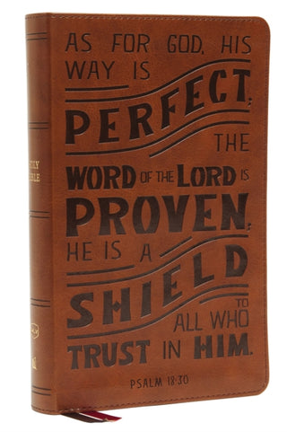 Cover image for 9780785291596 - NKJV, Personal Size Reference Bible, Verse Art Cover Collection, Leathersoft, Tan, Red Letter, Thumb Indexed, Comfort Print