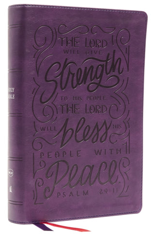 Cover image for 9780785292777 - NKJV, Giant Print Center-Column Reference Bible, Verse Art Cover Collection, Leathersoft, Purple, Thumb Indexed, Red Letter, Comfort Print