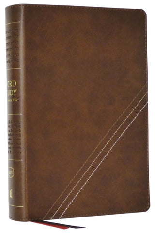 Cover image for 9780785294924 - KJV, Word Study Reference Bible, Leathersoft, Brown, Red Letter, Comfort Print