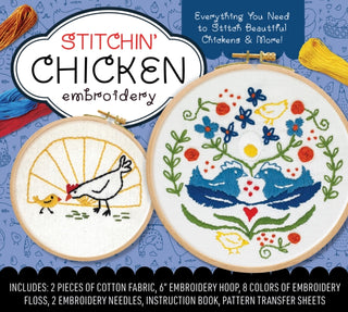 Supplemental image for 9780785844105 - Stitchin' Chicken Embroidery Kit