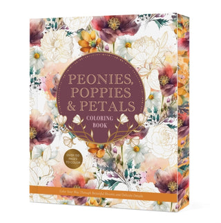 Cover image for 9780785849230 - Peonies, Poppies & Petals Coloring Book