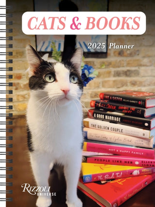 Cover image for 9780789344595 - Cats & Books 12-Month 2025 Planner Calendar
