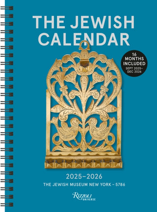 Cover image for 9780789348180 - The Jewish Calendar 2025–2026 (5786) 16-Month Planner Calendar