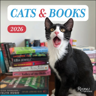 Cover image for 9780789348326 - Cats and Books 2026 Wall Calendar