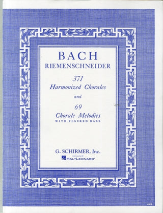 Cover image for 9780793525744 - 371 Harmonized Chorales And 69 Chorale Melodies