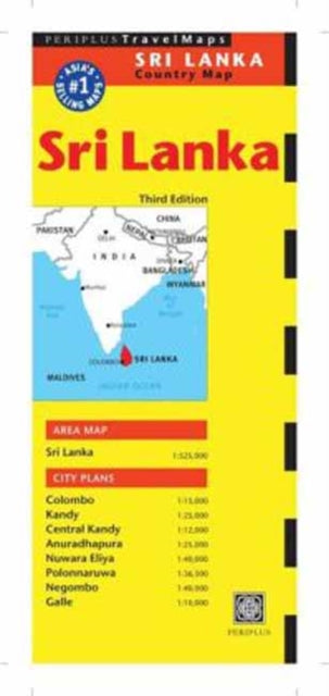 Cover image for 9780794606039 - Sri Lanka Travel Map Third Edition