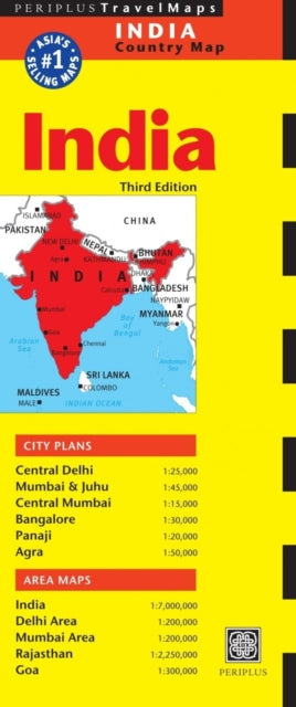 Cover image for 9780794607265 - India Travel Map Third Edition