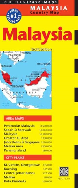 Cover image for 9780794608309 - Malaysia Travel Map Eighth Edition