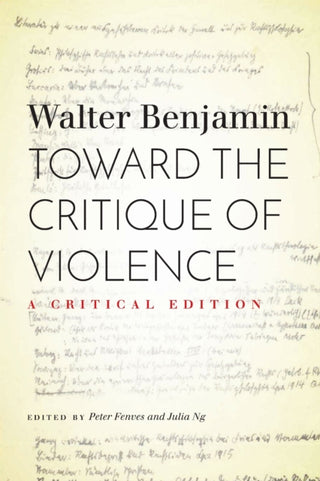 Cover image for 9780804749534 - Toward the Critique of Violence