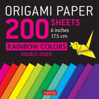 Cover image for 9780804847186 - Origami Paper 200 sheets Rainbow Colors 6" (15 cm)