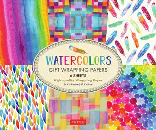 Cover image for 9780804851862 - Rainbow Watercolors Gift Wrapping Papers - 6 sheets