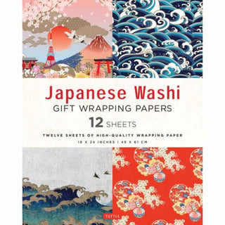 Cover image for 9780804852333 - Japanese Washi Gift Wrapping Papers - 12 Sheets