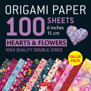 Cover image for 9780804852456 - Origami Paper 100 sheets Hearts & Flowers 6" (15 cm)
