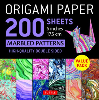 Cover image for 9780804852845 - Origami Paper 200 sheets Marbled Patterns 6" (15 cm)