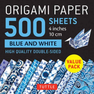 Cover image for 9780804853569 - Origami Paper 500 sheets Blue and White 4" (10 cm)