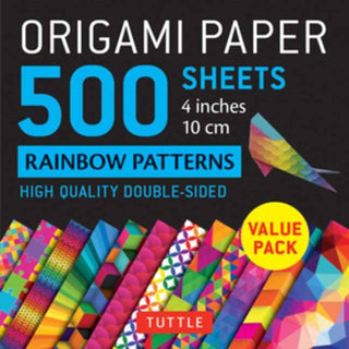 Cover image for 9780804853576 - Origami Paper 500 sheets Rainbow Patterns 4" (10 cm)